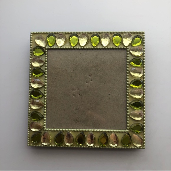 Y2K Picture Frame Lime Green Jewel Square 4.5x4.5 - Picture 3 of 5